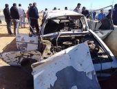 صور.. إصابة 5 أشخاص فى حادث انقلاب سيارة بطريق "القاهرة - السويس"