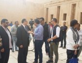 النائب محمد الغول يرافق وزير الآثار فى احتفالية الانتهاء من ترميم "قدس الأقداس"