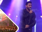 النجم تامر حسنى فى حفل جماهيرى كبير ببنى سويف
