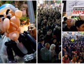 آلاف المتظاهرين الإسرائيليين فى تل أبيب يطالبون بإقالة نتنياهو