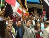 وقفة للوفود العربية المشاركة بالمؤتمر الجغرافى بآداب المنوفية تضامنا مع القدس