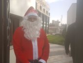 صور..بابا نويل يزور اتحاد الكرة للتهنئة بأعياد الميلاد