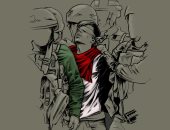  فنانة إيطالية تتضامن مع معتقل فلسطينى بلوحه تجسد لحظة اعتقاله