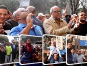 وقفة لموظفى الزمالك فى اللجنة الأولمبية للتأكيد على صحة العمومية