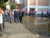  غرق مدرسة بالسنطة بسبب كسر ماسورة مياه