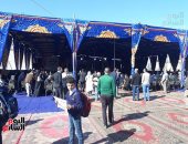 صور..إقبال المئات على المؤتمر الشعبى لدعم الرئيس السيسى ببورسعيد