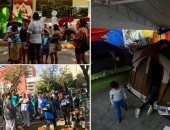 مواطنو المكسيك يفترشون الشوارع خوفا من توابع زلزال 