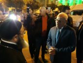 فيديو وصور.. محافظ بورسعيد يتفقد الحالة الأمنية بمحيط الكنائس