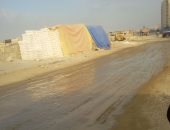 صور.. شكوى من غرق مدينة المعراج بمياه الصرف الصحى