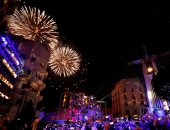 صور.. مئات الأشخاص يحتفلون برأس السنة فى العاصمة اللبنانية بيروت