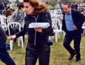 وزير إسرائيلى يهرب من مستوطنة خلال إطلاق صاروخ على مستوطنة