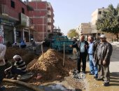 "رئيس مياه القناة": معالجة مياه الرشح بالقنطرة شرق وصيانة الكسر بالماسورة العمومية 