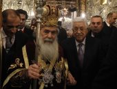 صور.. الرئيس الفلسطينى يشارك فى قداس أعياد الميلاد بكنيسة المهد
