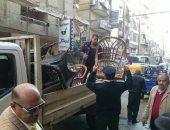 صور.. حى أول السلام يشن حملة مكبرة لرفع إشغالات المقاهى