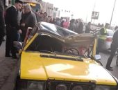مصرع سائق تاكسى بعد سقوط جزء من عقار عليه بالإسكندرية