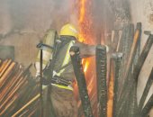 السيطرة على حريق بالشدة الخشبية لكوبرى طما العلوى بسوهاج تحت الإنشاء 