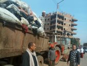 رفع 20 طن قمامة فى حملة مكبرة بقرية هورين بالمنوفية