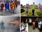 العالم هذا المساء بالصور.. رصاص وغاز الاحتلال يصيب متظاهرين بقرية النبى صالح فى فلسطين.. تايلاند تحتفل بيوم الطفل.. الهندوس يغسلون خطاياهم فى نهر الغانج بالهند.. انطلاق اليوم الثانى من انتخابات الرئاسة التشيكية