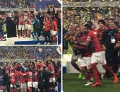 صور.. الأهلى يحقق السوبر "العاشرة" على حساب المصرى البورسعيدى.. خطأ كارثى من الحارس أحمد مسعود يهدى أزارو هدف الفوز.. الحكم يلغى هدفا لمؤمن زكريا فى الوقت القاتل بداعى التسلل.. والعميد ينتقد الحكام