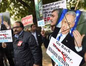 صور.. مظاهرات غاضبة فى نيودلهى ضد زيارة نتنياهو للهند