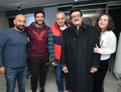 صور.. كواليس لقاء سمير غانم مع حسن الرداد وإيمى والسبكى لأجل "وزة وبطة"