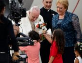 صور.. البابا فرانسيس يصل تشيلى فى مستهل جولة تشمل أيضا بيرو