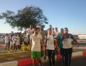 الرياضة: 50 طالبا أسوانيا يصلون القاهرة سيرا على الأقدام ضمن ماراثون التحدى