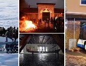 صور.. العالم هذا المساء.. متطرف يطعن 7 حراس بأحد سجون فرنسا.. إصابة 43 شخصا فى اصطدام حافلة تلاميذ ببناء سكنى بألمانيا.. حريق بمبنى أثرى بإندونيسيا.. وإنقاذ عشرات المهاجرين غير الشرعيين قرابة ليبيا