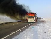 ننشر صور مصرع 52 شخصا فى تفحم حافلة ركاب فى كازاخستان