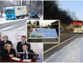 العالم هذا المساء بالصور.. أكراد سوريا يتحدون أردوغان: أراضينا مقبرة للغزاة.. عاصفة ثلجية تضرب أوروبا وتعطل الحركة بألمانيا.. اتفاقية بين باريس ولندن لمراقبة الهجرة على الحدود بينهما.. مصرع 52 شخصا فى كازاخستان