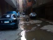 طفح مياه المجارى فى شارع حشاد بعزبة النخل