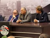 الخطيب وأبو ريدة ومجدى عبد الغنى ونجوم الكرة فى مؤتمر الجبلاية لدعم السيسي