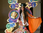  ملكة جمال الهند تفوز بجائزة أفضل زى وطنى فى مسابقة بأحد منتجعات الغردقة