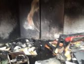 صور.. اندلاع حريق بمنزل فى بئر العبد بسبب ماس كهربائى