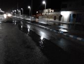 صور.. استمرار سقوط الأمطار ليلا على مطروح والساحل الشمالى