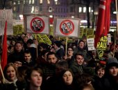 مظاهرات حاشدة فى فيينا ضد الحكومة النمساوية بسبب سياستها ضد الهجرة