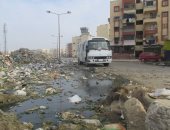  غرق شوارع منطقة المطار فى إمبابة بمياه الصرف الصحى