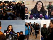  أنجلينا جولى تتفقد مخيم الزعترى فى الأردن وتدعو لإنهاء الحرب