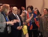 مصطفى الفقى يفتتح معرضا للفن التشكيلى ضد التمييز