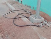 قارئ يستنكر انتشار الكابلات الكهربائية العارية بمدينة العاشر من رمضان