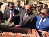 صور.. محافظ سوهاج ومدير الأمن يضعان حجر أساس معسكر قوات الأمن بجرجا