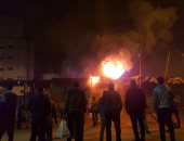 حريق بموقع تجميع خردة بمدينة دسوق بكفر الشيخ