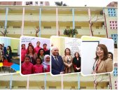 وزيرة التضامن ومحافظ القاهرة وحسام بدراوى فى افتتاح مدرسة هدى شعراوى