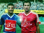 شاهد.. "لحظات الود" بين بيبو ونجم الترسانة محمد فؤاد