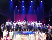 صور.. خالد جلال يحتفل بالليلة الـ100 لمسرحية "سلم نفسك" بحضور هانى شاكر