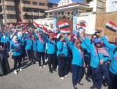120 فتاة من 18 محافظة ينظمون مسيرة "فى حب مصر" فى بورسعيد