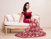 رانيا يوسف تحتفل بعيد الحب بفستان أحمر بلمسات بهيج حسين