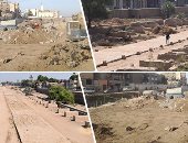 صور.. العمال يواصلون تجهيز أسوار طريق الكباش بالأقصر.. الانتهاء من تغيير مسارات الصرف الصحى.. زرع 600 شتلة وتقليم 150 شجرة بمحيط الكرنك..والمحافظ: الانتهاء من مقايسات منازل نجع أبو عصبة وتعويض الأهالى