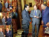 "متحدث الخارجية" ينشر صور تبادل الهدايا بين سامح شكرى ورئيس الشيوخ الإسبانى