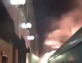 فيديو.. لحظة حريق أحد عربات قطار "القاهرة_الإسماعيلية" بمحطة شبرا الخيمة